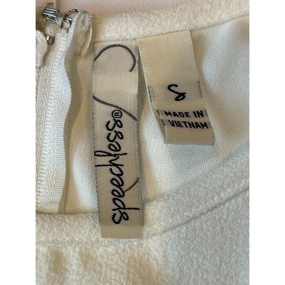 Speechless Womens Skater Mini Dress Sleeveless Halter Neck White Size Small - Picture 7 of 9